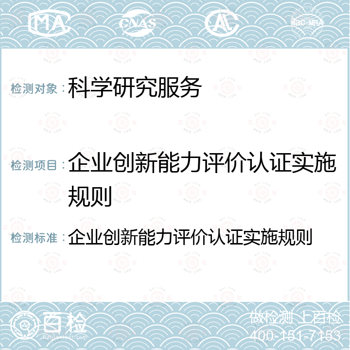 企业创新能力评价认证实施规则 企业创新能力评价认证实施规则 