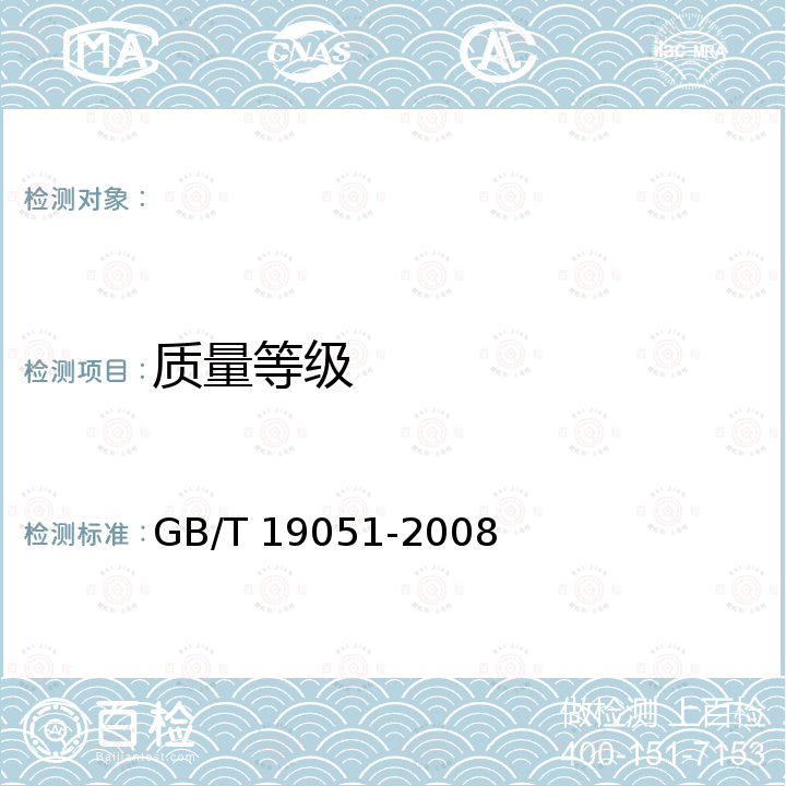 质量等级 GB/T 19051-2008 地理标志产品 南丰蜜桔