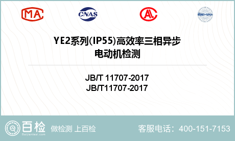 YE2系列(IP55)高效率三相异步电动机检测