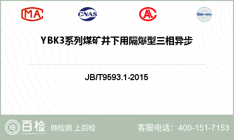 YBK3系列煤矿井下用隔爆型三相异步电动机(机座号80～355)检测