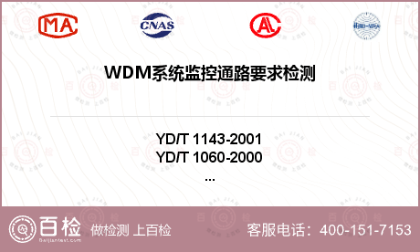 WDM系统监控通路要求检测