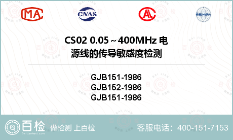 CS02 0.05～400MHz 电源线的传导敏感度检测