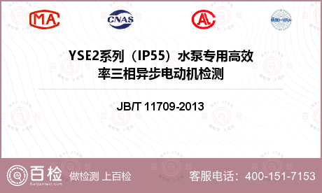 YSE2系列（IP55）水泵专用高效率三相异步电动机检测