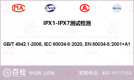 IPX1-IPX7测试检测