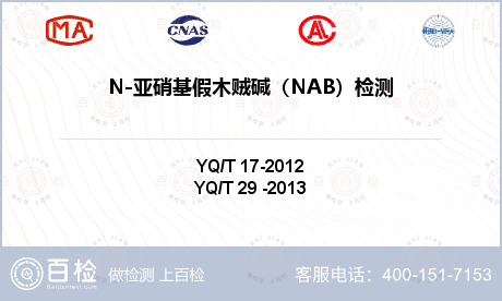 N-亚硝基假木贼碱（NAB）检测