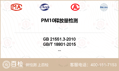 PM10释放量检测