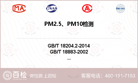 PM2.5、PM10检测