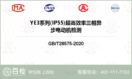 YE3系列(IP55)超高效率三相异步电动机检测