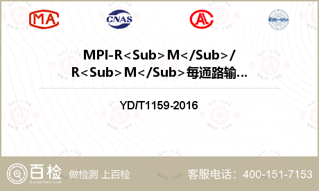 MPI-R<Sub>M</Sub>/R<Sub>M</Sub>每通路输入功率检测