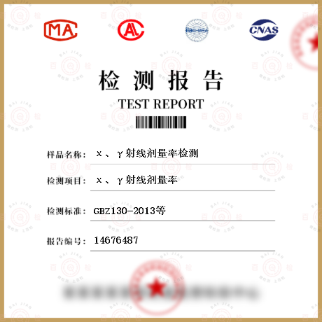 χ、γ射线剂量率检测