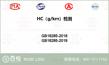 HC（g/km）检测