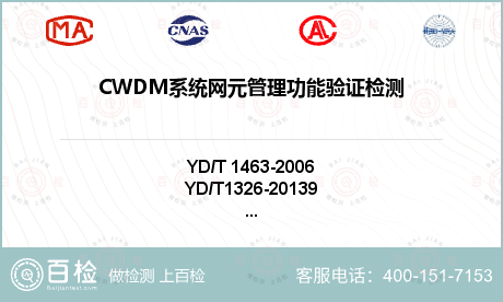 CWDM系统网元管理功能验证检测