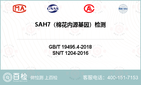 SAH7（棉花内源基因）检测