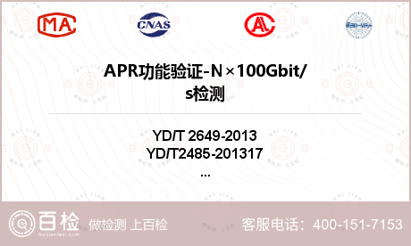 APR功能验证-N×100Gbi