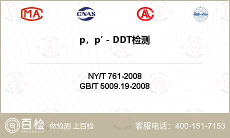 p，p′－DDT检测