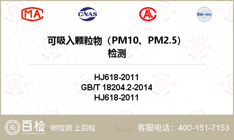 可吸入颗粒物（PM10、PM2.