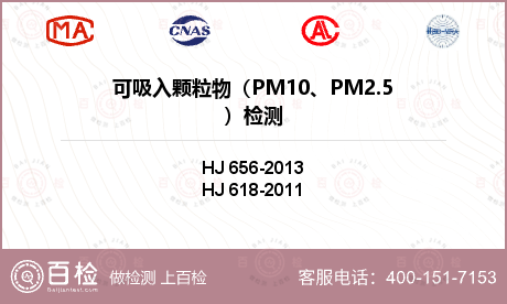 可吸入颗粒物
（PM10、PM2