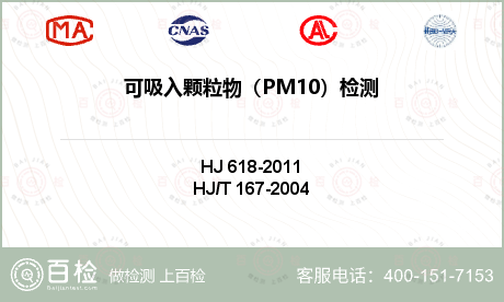 可吸入
颗粒物（PM10）检测