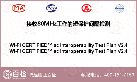 接收80MHz工作的短保护间隔检