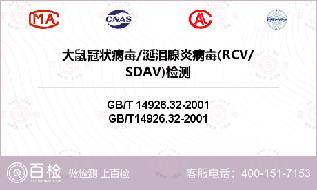 大鼠冠状病毒/涎泪腺炎病毒(RCV/SDAV)检测