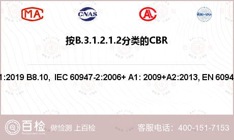 按B.3.1.2.1.2分类的CBR在电源电压故障情况下的工作状况检测