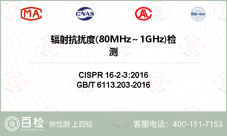 辐射抗扰度(80MHz～1GHz