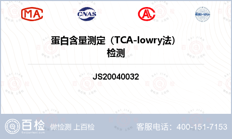 蛋白含量测定（TCA-lowry