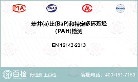 苯并(a)芘(BaP)和特定多环芳烃(PAH)检测