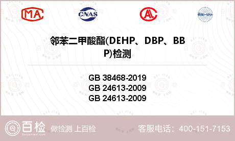 邻苯二甲酸酯(DEHP、DBP、