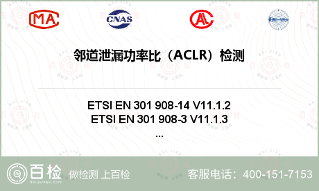 邻道泄漏功率比（ACLR）检测