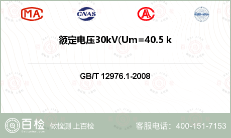 额定电压30kV(Um=40.5 kV)及以下纸绝缘电力电缆及其附件检测